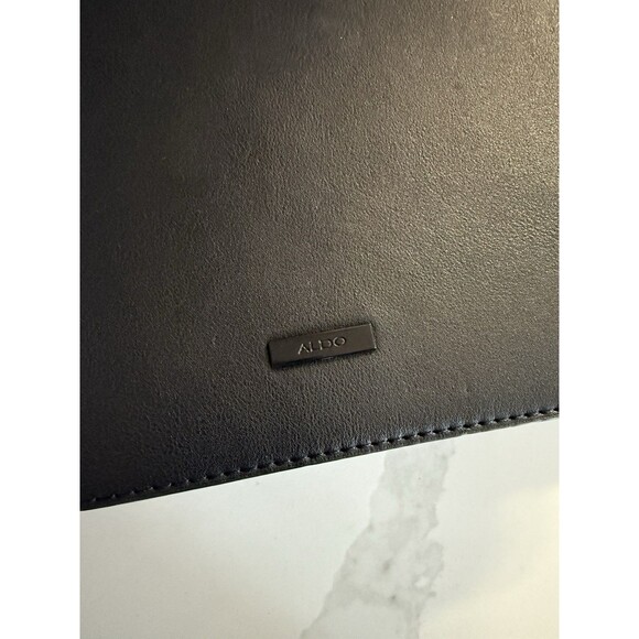 ALDO Black Greenwald Crossbody Bag Purse With Shoulder Chain Zip Pocket NICE! - Picture 6 of 8